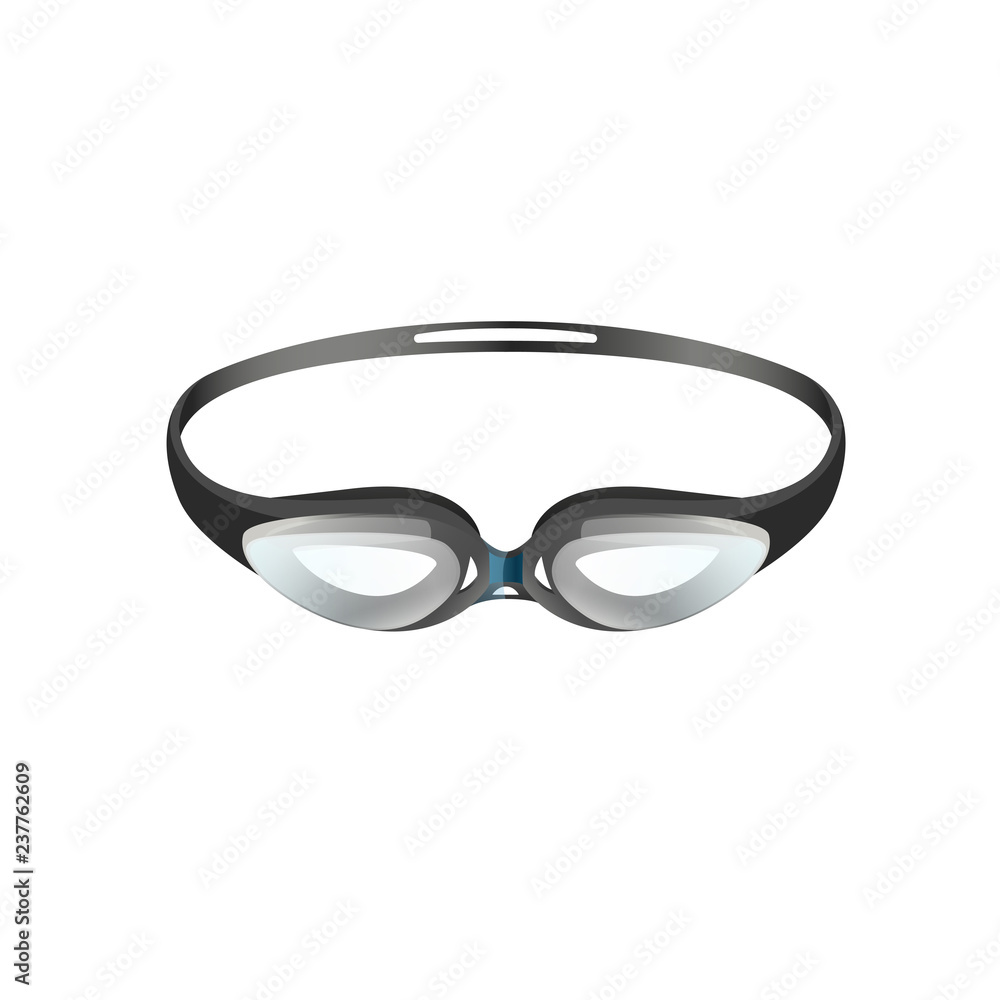 Swimming goggles for professional sport flat icon. Swimming pool, competition, sports equipment. Water sport concept. Vector can be used for topics like leisure, hobby, healthy lifestyle Swimming goggles for professional sport flat icon. Swimming pool, competition, sports equipment. Water sport concept. Vector can be used for topics like leisure, hobby, healthy lifestyle
