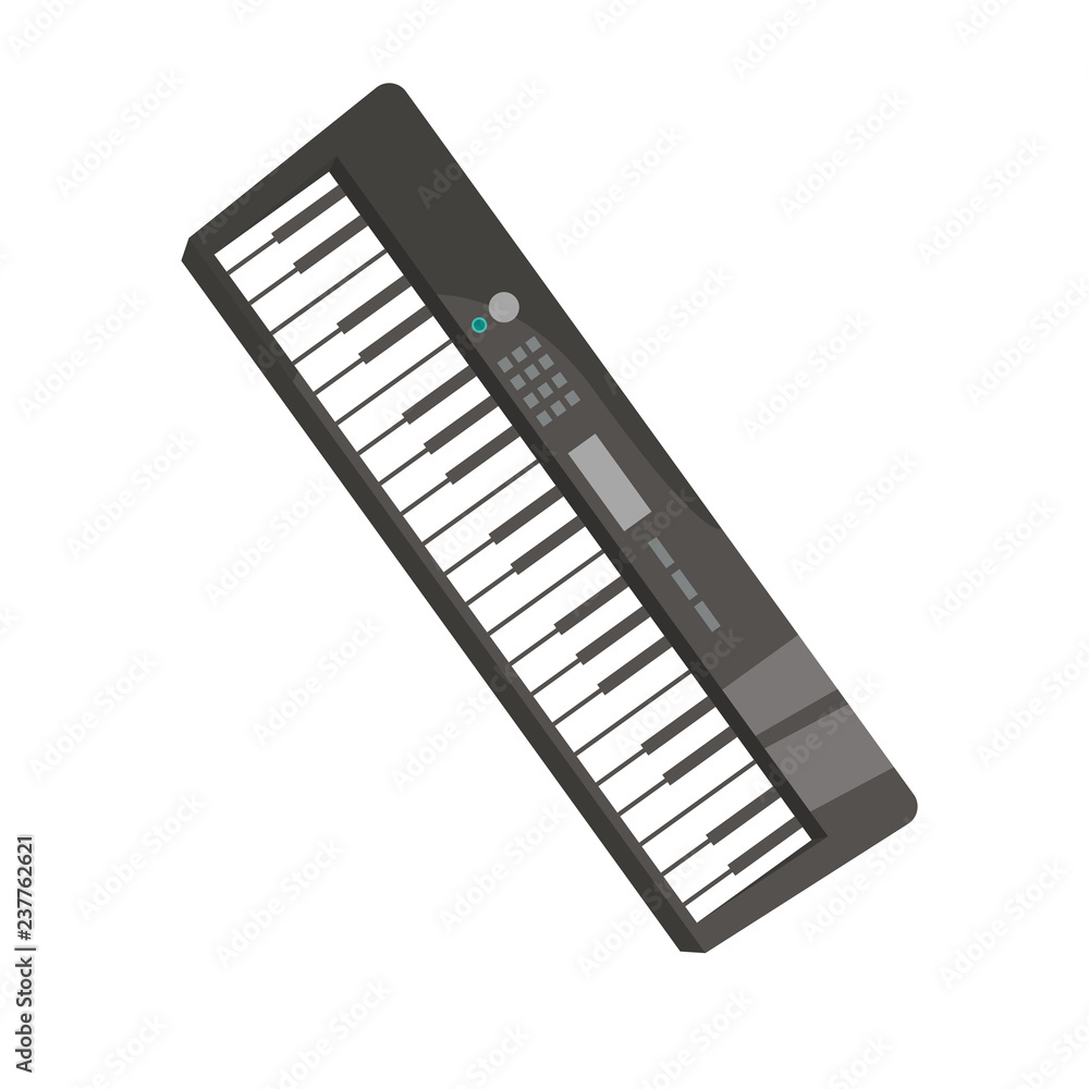 Synthesizer flat icon. Pop music, keyboard, electronic music. Musical  instruments concept. Vector illustration can be used for topics like music,  leisure, hobby Stock Vector | Adobe Stock