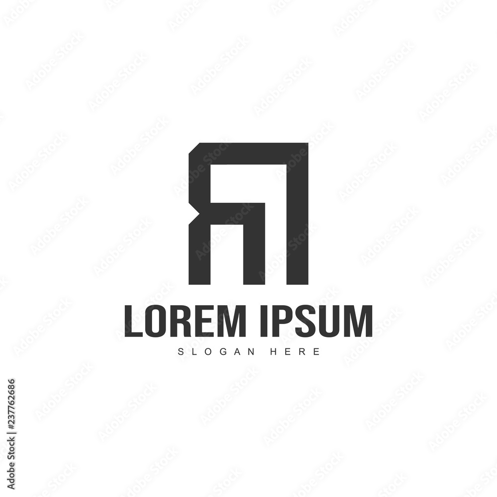 Initial letter logo template. Minimalist letter logo