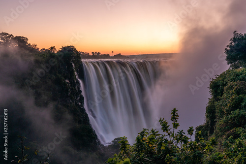 Dawn at the Victoria Falls