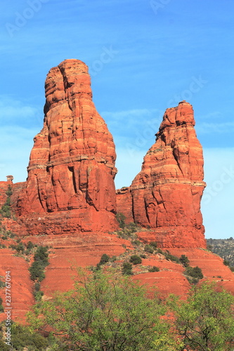 Red Rock Pinnacles against the Sky near Sedona Arizona