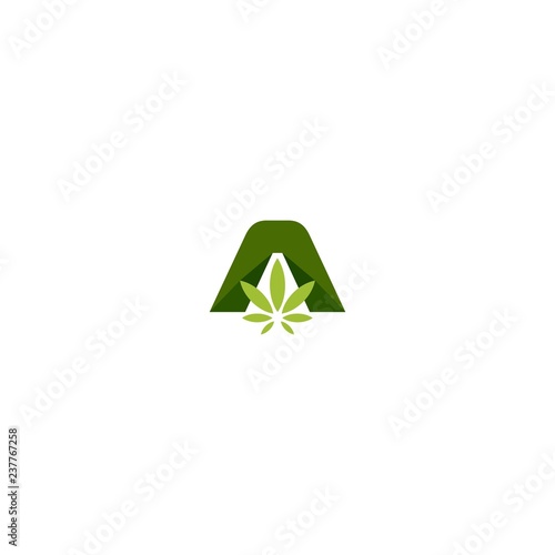 Free Download cannabis leaf logo that formed letter A, Letter A logo icon with cannabis leaf design vector illustration - GFXLoad