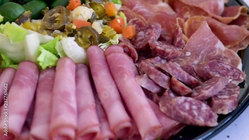 Various Raw Meat on a Plate