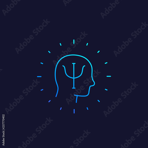 Psychology vector line icon