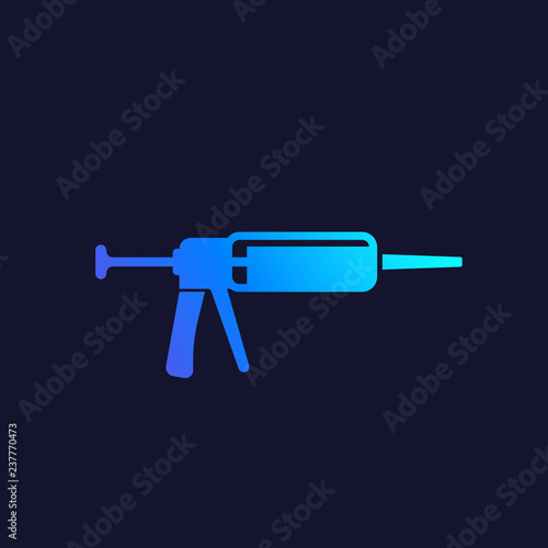 silicone gun icon, vector