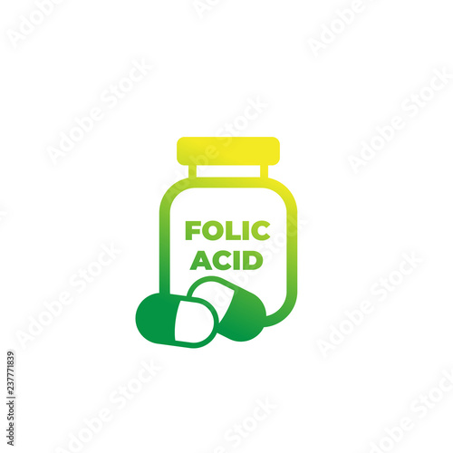 folic acid bottle icon