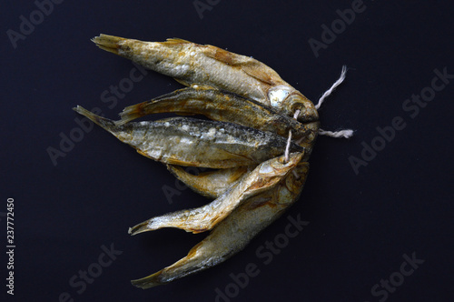 dry fish Alburnus belvica , famous tzironka from Prespa,Macedonia