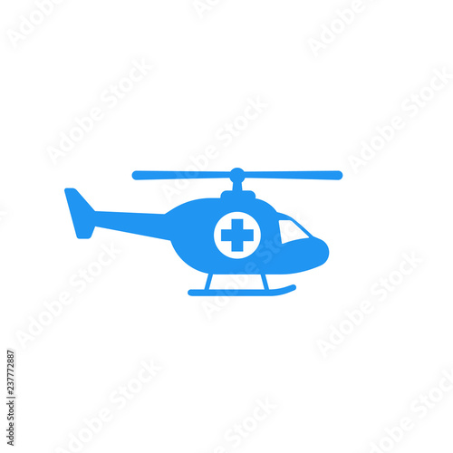 Air ambulance, medical helicopter icon