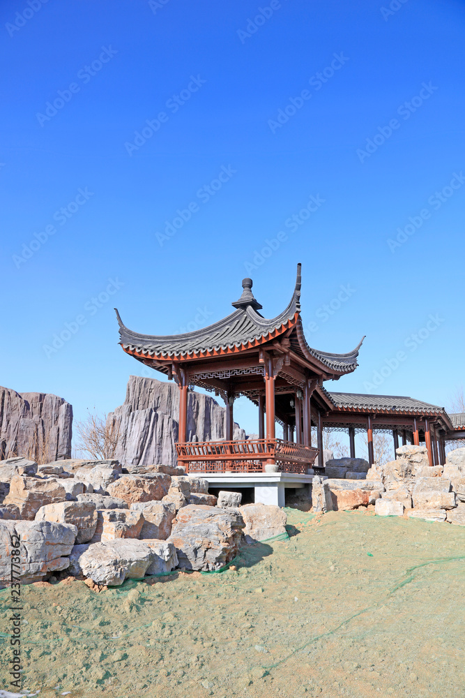 Fototapeta premium chongqing garden landscape architecture, tangshan world horticultural exposition, China