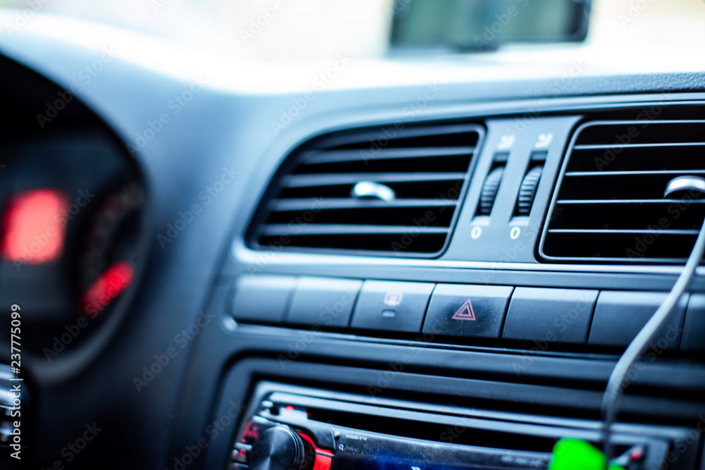 Dashboard inside the car