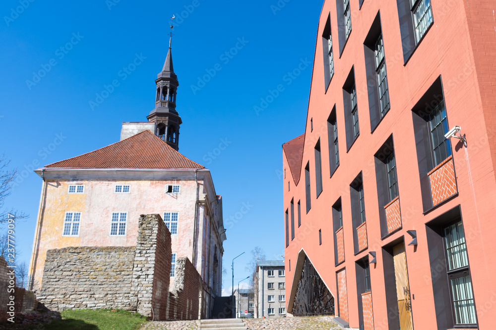 Narva. City hall and University building.