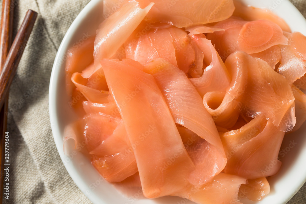 Raw PInk Pickled Sliced Ginger Raw PInk Pickled Sliced Ginger