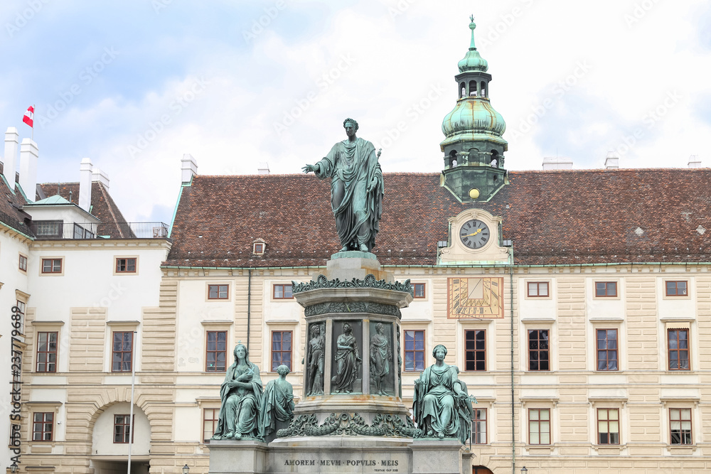 Statue in Hofburg Palace in Vienna, Austria