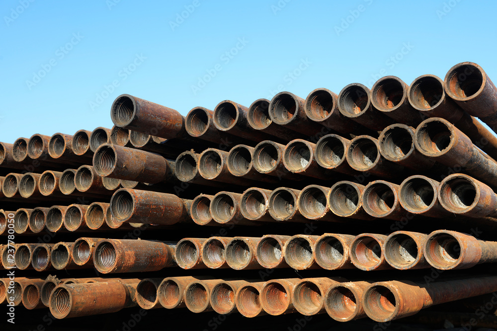 Oxidation rust steel pipe pile up together Oxidation rust steel pipe pile up together
