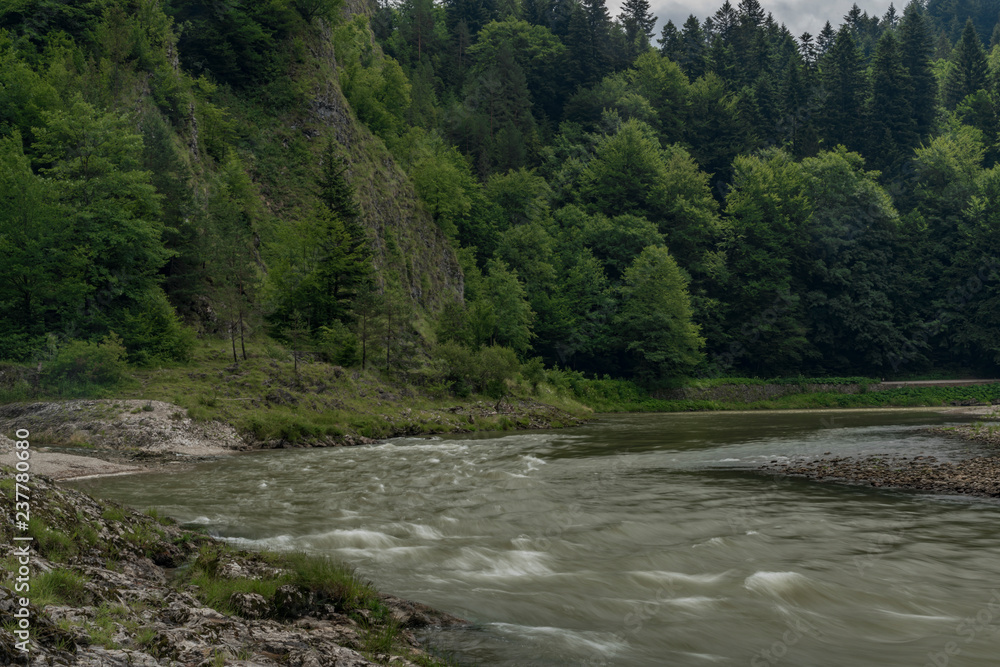 Dark grey morning near Lesnicky creek and Dunajec river confluence Dark grey morning near Lesnicky creek and Dunajec river confluence
