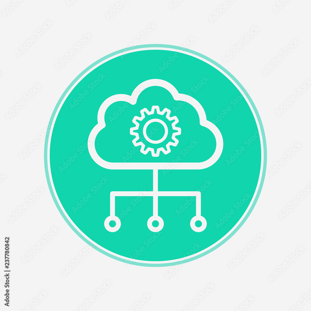 Cloud computing concept vector icon sign symbol Cloud computing concept vector icon sign symbol