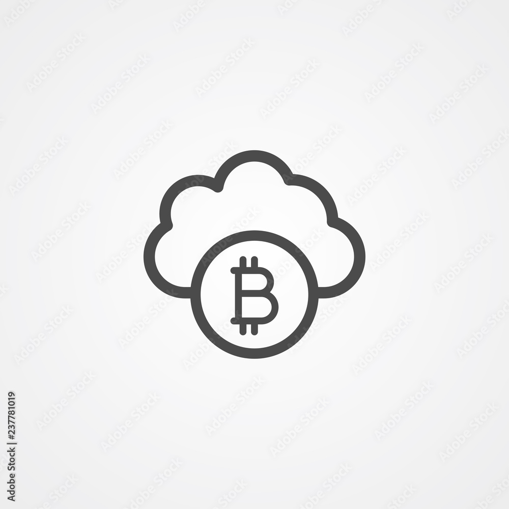 Cloud computing concept vector icon sign symbol Cloud computing concept vector icon sign symbol
