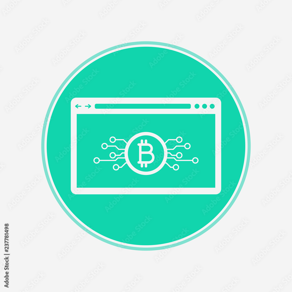 Bitcoin vector icon sign symbol linear Bitcoin vector icon sign symbol linear