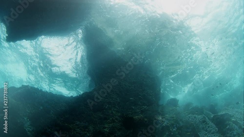 Wallpaper Mural dangerous reef with strong waves, Raja Ampat, Indonesia, slow motion Torontodigital.ca