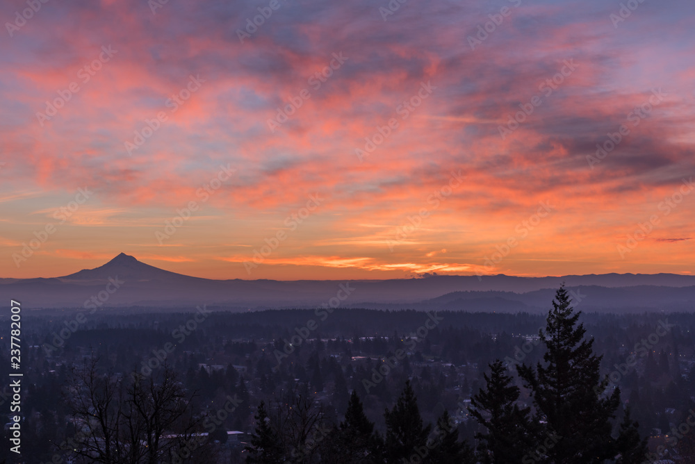 Portland Oregon sunrise
