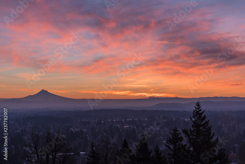 Portland Oregon sunrise