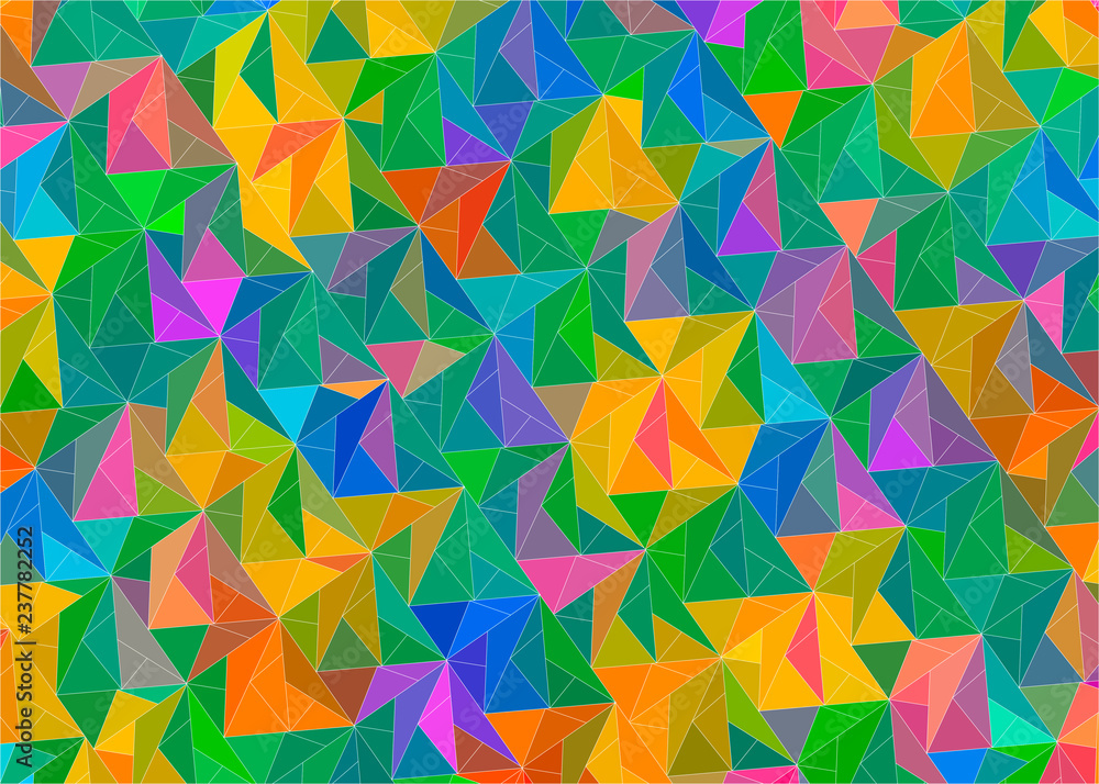 Fototapeta premium Rainbow abstract background with triangles