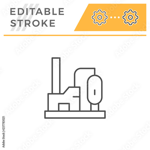 Industrial plant line icon