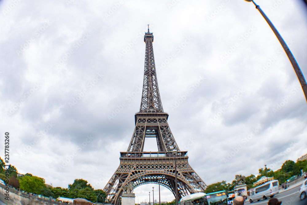 Wide angle Eiffel Tower
