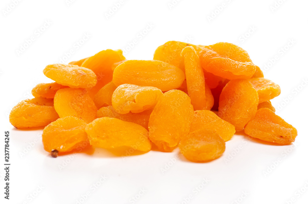 Dried apricots food on white background isolation Dried apricots food on white background isolation