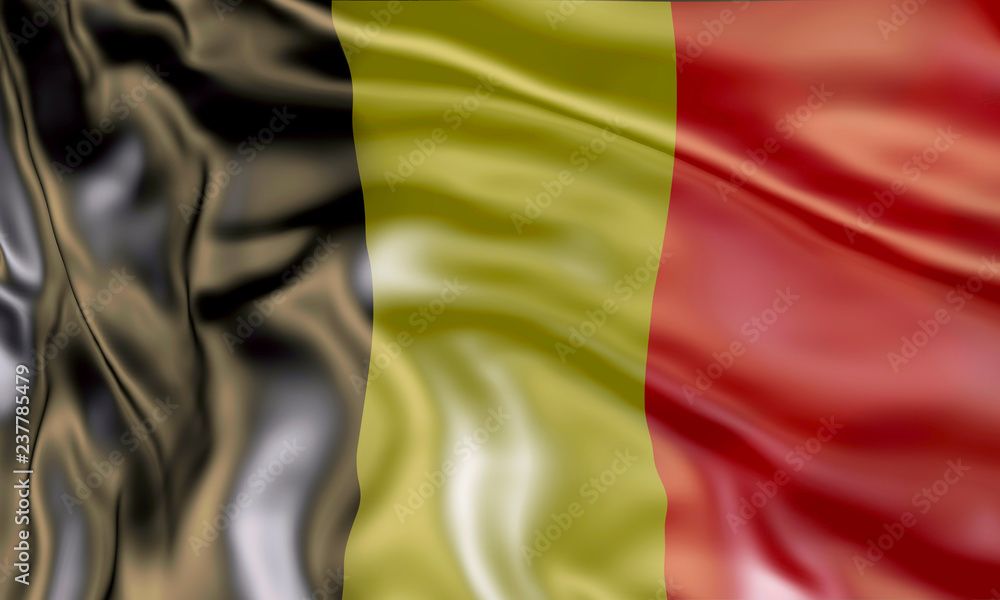 Illustration of amazing Belgium flag. Nationals flags of world country turning . Illustration of amazing Belgium flag. Nationals flags of world country turning .