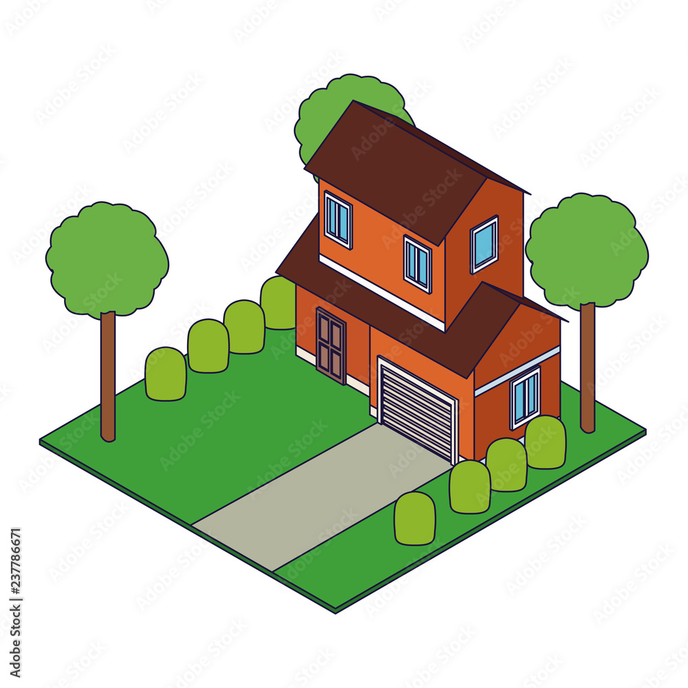 House with garden House with garden