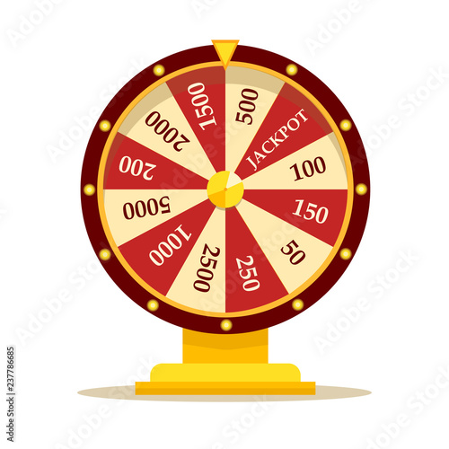 Casino fortune. Modern cartoon vector illustration in a flat style isolated on white background.