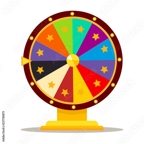 Casino fortune. Modern cartoon vector illustration in a flat style isolated on white background.