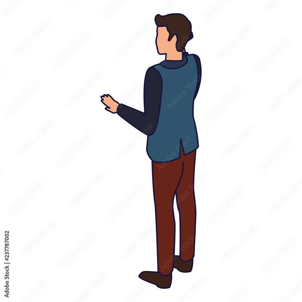 Man avatar isometric concept Man avatar isometric concept