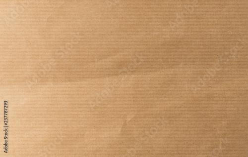 Striped Brown Craft Paper Top View with Copy Space