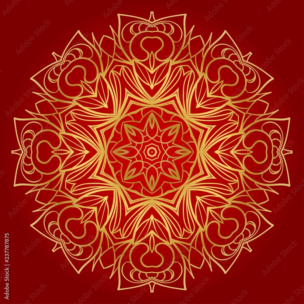 Ethnic ornamental mandala. Decorative design element. Vector illustration. Ethnic ornamental mandala. Decorative design element. Vector illustration.