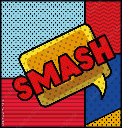 expression bubble with smash pop art style