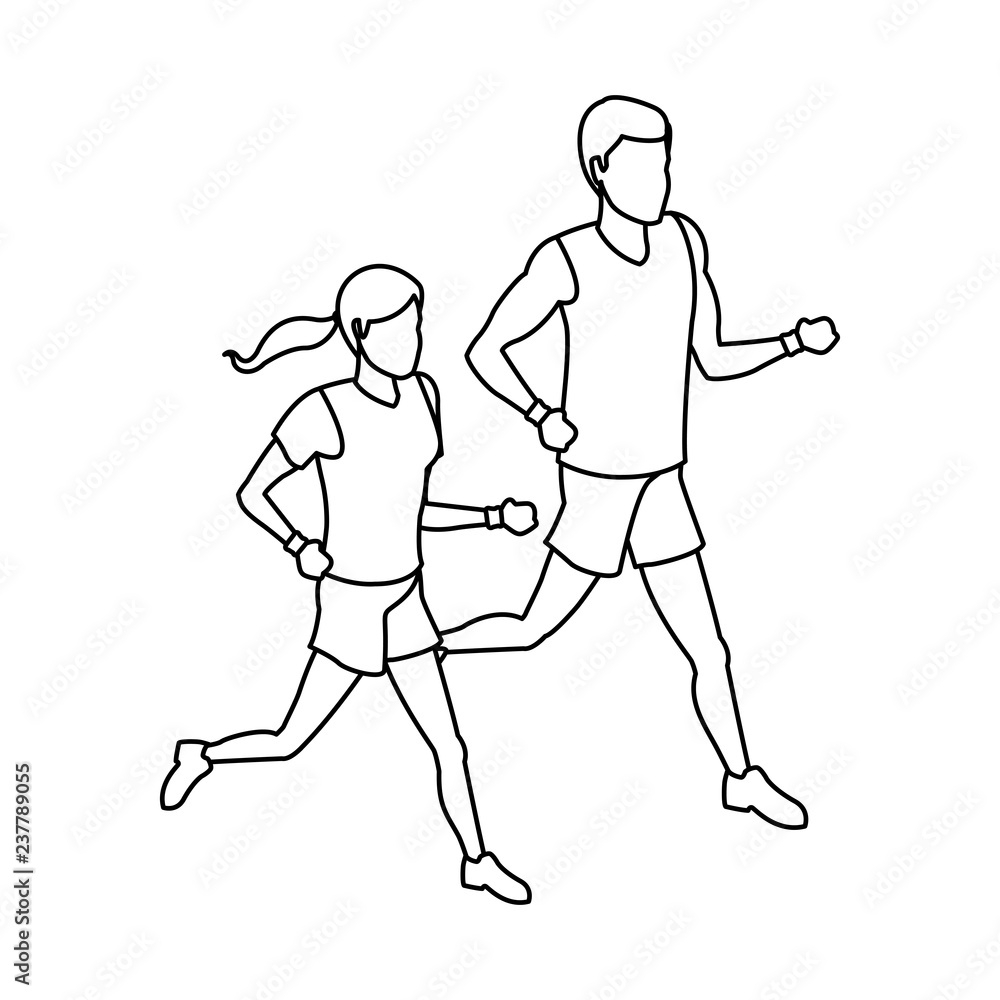 Isometric people avatar black and white Isometric people avatar black and white