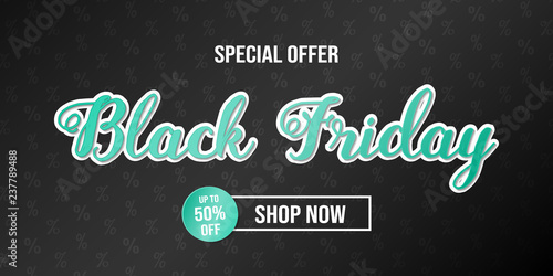 Black Friday Sale - card with background. Vector.