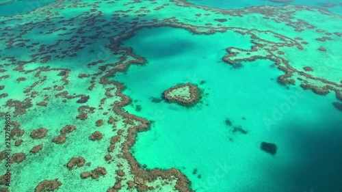 Aerial view Heart Island Great Barrier Reef Pacific Ocean Queensland Australia