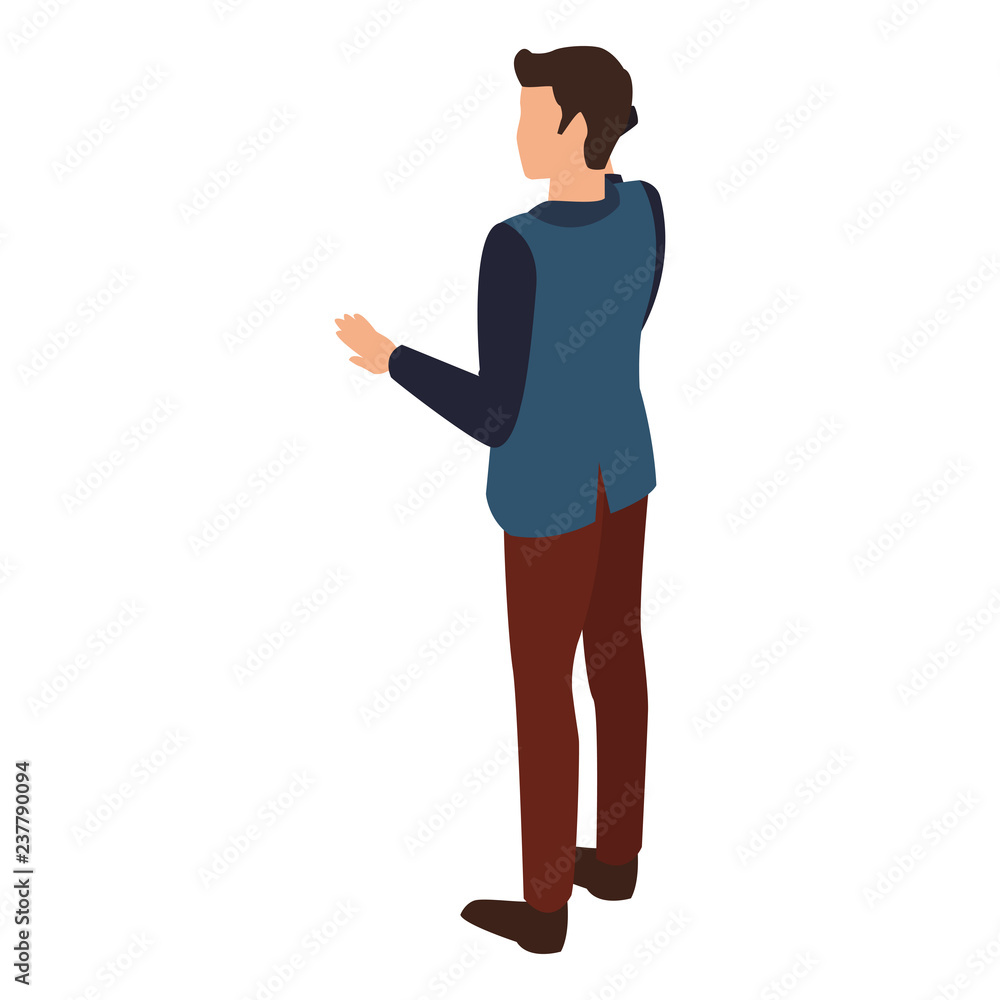 Man avatar isometric concept Man avatar isometric concept