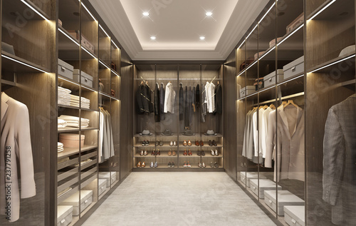 Canvastavla Luxury modern men dressing room
