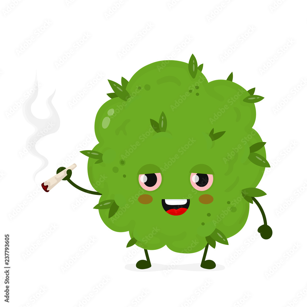 Cute funny smiling happy marijuana Cute funny smiling happy marijuana