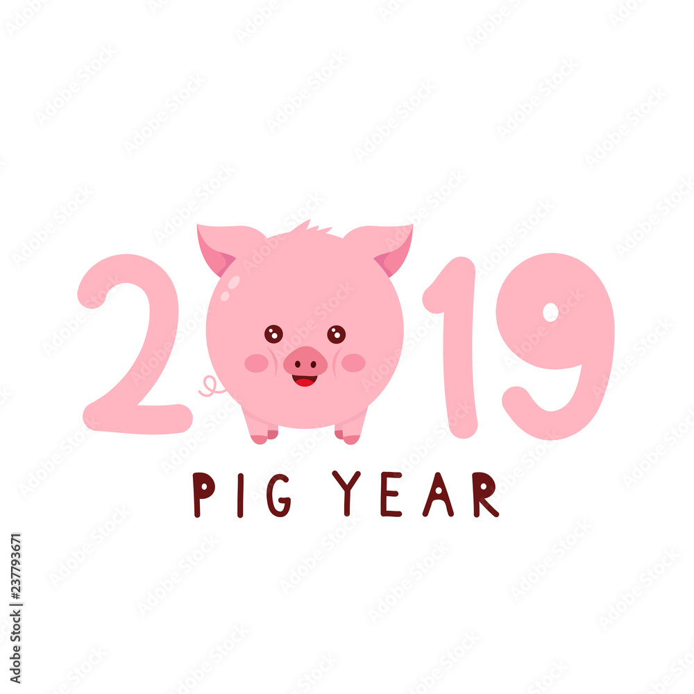 2019 with cute smiling happy 2019 with cute smiling happy