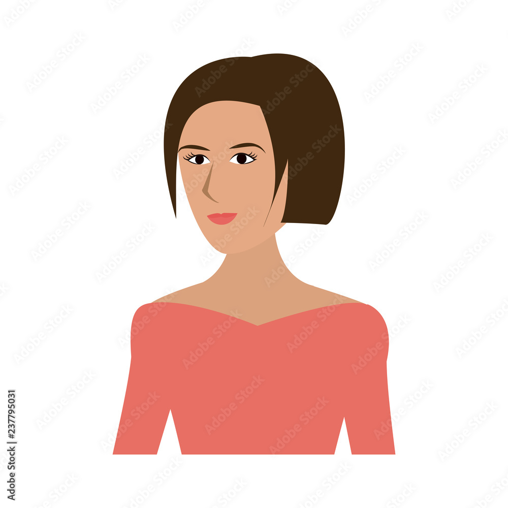 Young woman cartoon Young woman cartoon