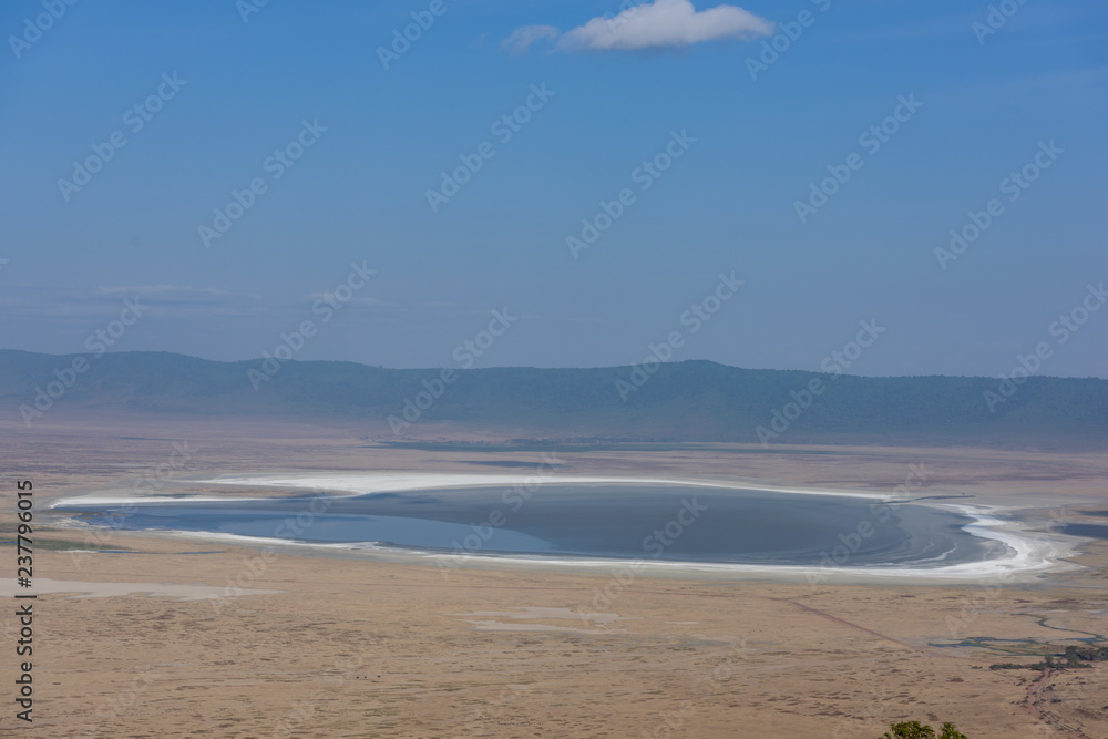 View towards Ngorongoro crater in Tanzania