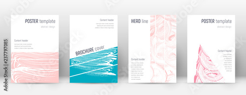 Cover page design template. Geometric brochure lay