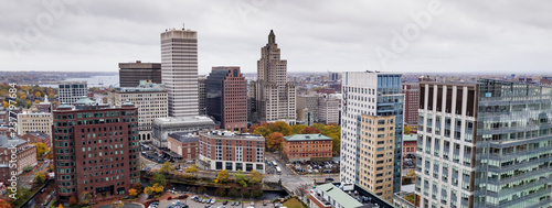 Cuadro en lienzo Aerial View Over Providence Rhode Island State Capital City