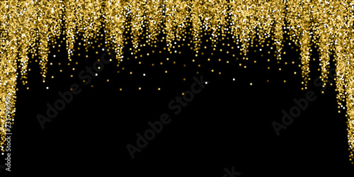 Gold glitter luxury sparkling confetti. Scattered 