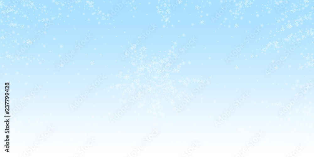 Fototapeta premium Beautiful glowing snow Christmas background. Subtl